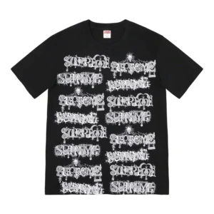 Custom Black Allover Repeat Graphic T-Shirt - Style A4872C