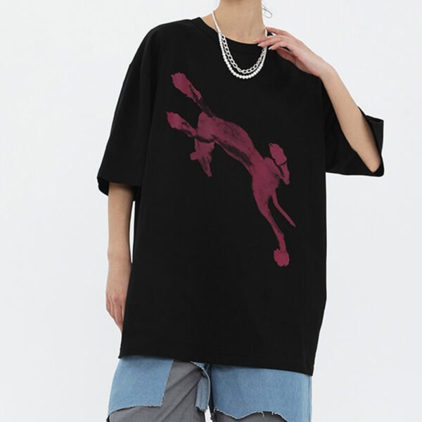 Custom 190GSM Animal Graphic Oversized T-Shirt - Style E7965D - product detail view 2 Custom 190GSM Animal Graphic Oversized T-Shirt - Style E7965D - product detail view 2