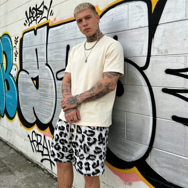 Custom Animal-Print Drawstring Streetwear Shorts - Style 6C8BDD - product detail view 5 Custom Animal-Print Drawstring Streetwear Shorts - Style 6C8BDD - product detail view 5