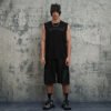 Custom Applique Embroidered Sleeveless Tank Top - Style D69B23 - product detail view 6