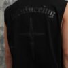 Custom Applique Embroidered Sleeveless Tank Top - Style D69B23 - product detail view 9