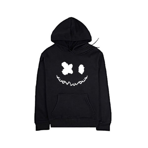 Custom Orange Loose-Fit Face Applique Hoodie - Style 8CCA8E - product detail view 4