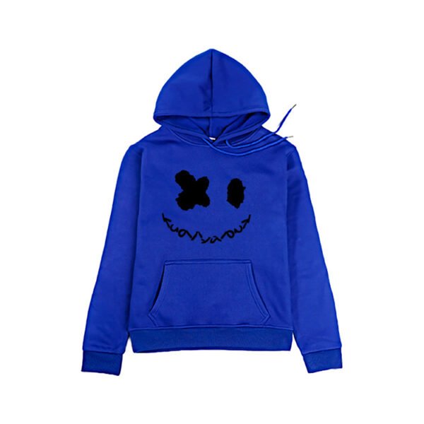 Custom Orange Loose-Fit Face Applique Hoodie - Style 8CCA8E - product detail view 7