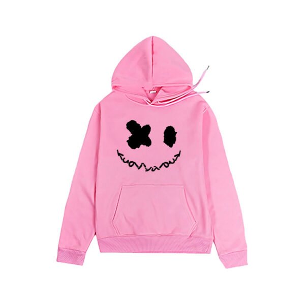 Custom Orange Loose-Fit Face Applique Hoodie - Style 8CCA8E - product detail view 10
