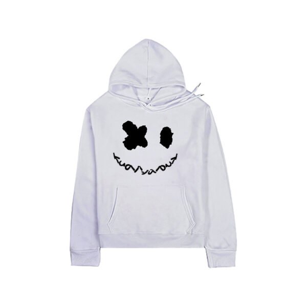 Custom Orange Loose-Fit Face Applique Hoodie - Style 8CCA8E - product detail view 11