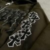 Custom 3D Applique Zip Hoodie and Shorts Set - Style 083A90 - product detail view 4