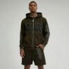 Custom 3D Applique Zip Hoodie and Shorts Set - Style 083A90 - product detail view 6