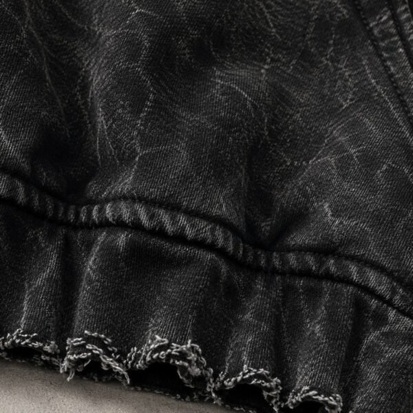 Custom Washed Applique Rhinestone Zip Hoodie - Style 178D2D - product detail view 8 Custom Washed Applique Rhinestone Zip Hoodie - Style 178D2D - product detail view 8