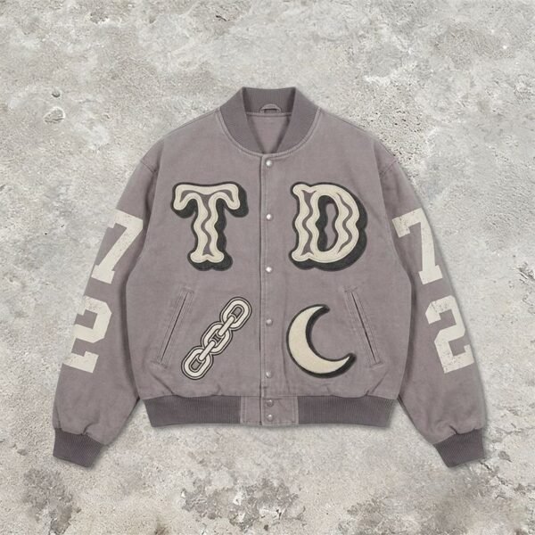 Custom Applique Varsity Baseball Jacket 710-06 - Style 19CFF0 - product detail view 3