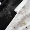 Custom Asymmetric Phoenix Embroidered Loose T-Shirt - Style 44ED4A - product detail view 4 Custom Asymmetric Phoenix Embroidered Loose T-Shirt - Style 44ED4A - product detail view 4