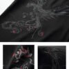 Custom Asymmetric Phoenix Embroidered Loose T-Shirt - Style 44ED4A - product detail view 5 Custom Asymmetric Phoenix Embroidered Loose T-Shirt - Style 44ED4A - product detail view 5