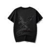 Custom Asymmetric Phoenix Embroidered Loose T-Shirt - Style 44ED4A - product detail view 7 Custom Asymmetric Phoenix Embroidered Loose T-Shirt - Style 44ED4A - product detail view 7