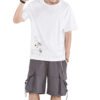 Custom Asymmetric Phoenix Embroidered Loose T-Shirt - Style 44ED4A - product detail view 8 Custom Asymmetric Phoenix Embroidered Loose T-Shirt - Style 44ED4A - product detail view 8