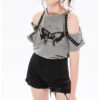 Custom Women's Asymmetric Pleated Wrap Shorts - Style 992726 - product detail view 3