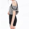 Custom Women's Asymmetric Pleated Wrap Shorts - Style 992726 - product detail view 4