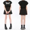 Custom Women's Asymmetric Pleated Wrap Shorts - Style 992726 - product detail view 6
