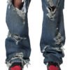 Custom Asymmetrical Repaired Denim Jeans VW-464 - Style 464D33 - product detail view 5 Custom Asymmetrical Repaired Denim Jeans VW-464 - Style 464D33 - product detail view 5