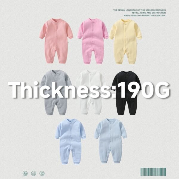 Custom Long Sleeve Baby Interlock Romper 2020 - Style 95B7A6 - product detail view 3