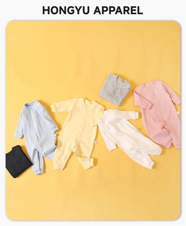 Custom Long Sleeve Baby Interlock Romper 2020 - Style 95B7A6 - product detail view 4