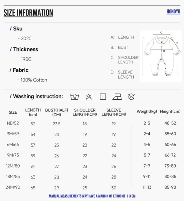 Custom Long Sleeve Baby Interlock Romper 2020 - Style 95B7A6 - product detail view 5