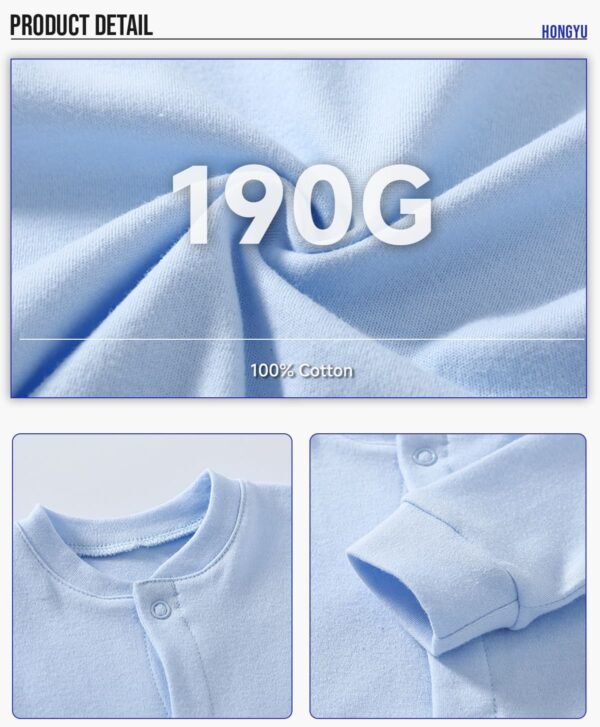 Custom Long Sleeve Baby Interlock Romper 2020 - Style 95B7A6 - product detail view 8