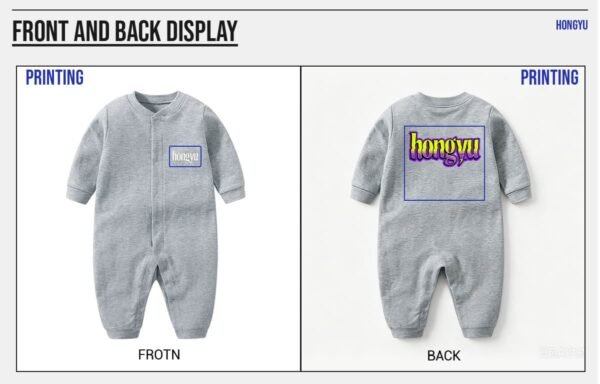 Custom Long Sleeve Baby Interlock Romper 2020 - Style 95B7A6 - product detail view 10