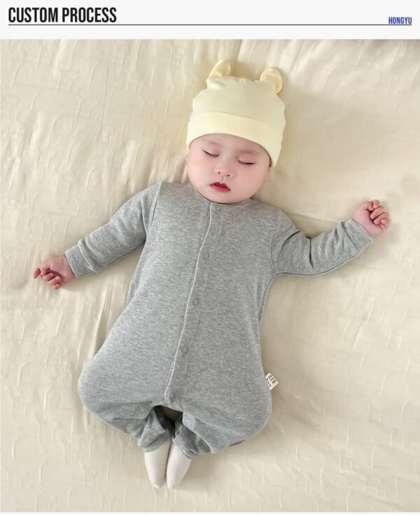 Custom Long Sleeve Baby Interlock Romper 2020 - Style 95B7A6 - product detail view 11