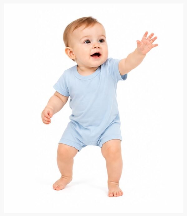 Custom Baby Short-Sleeve Shortie Romper | 2053 - Style 5C3062 - product detail view 13 Custom Baby Short-Sleeve Shortie Romper | 2053 - Style 5C3062 - product detail view 13