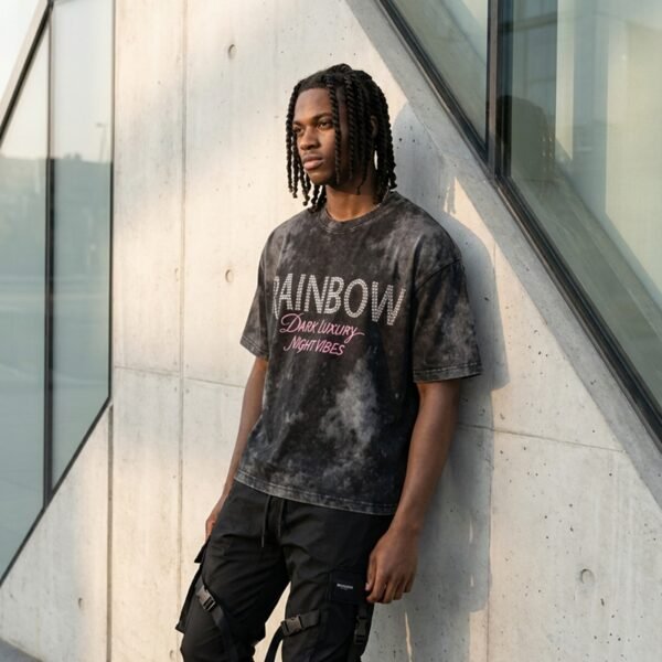 Custom Acid-Wash Beaded Graphic T-Shirt - Style 68BF18 - product detail view 3 Custom Acid-Wash Beaded Graphic T-Shirt - Style 68BF18 - product detail view 3