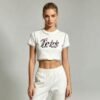 Custom Beaded Graphic Stitch-Trim Crop T-Shirt - Style F4FA1E - product detail view 7