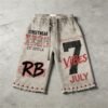 Custom Washed Graphic Beaded Flared Capri Pants - Style 20FB1A Custom Washed Graphic Beaded Flared Capri Pants - Style 20FB1A