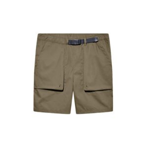 Men's army green cargo shorts with elastic waist