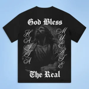 Custom Black Graphic Oversized Tee 183C53 - Style 183C53
