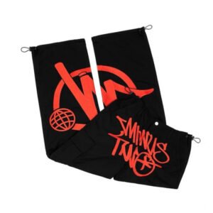 Custom Black Screen-Print Utility Jogger Pants - Style 582DFB