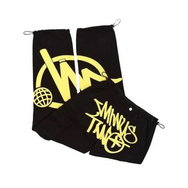 Custom Black Screen-Print Utility Jogger Pants - Style 582DFB - product detail view 5 Custom Black Screen-Print Utility Jogger Pants - Style 582DFB - product detail view 5