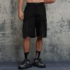 Custom Black Patchwork Cargo Shorts - Style 6ECD57 - product detail view 2 Custom Black Patchwork Cargo Shorts - Style 6ECD57 - product detail view 2