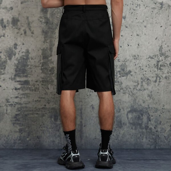 Custom Black Patchwork Cargo Shorts - Style 6ECD57 - product detail view 5 Custom Black Patchwork Cargo Shorts - Style 6ECD57 - product detail view 5