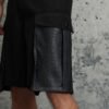 Custom Black Patchwork Cargo Shorts - Style 6ECD57 - product detail view 7 Custom Black Patchwork Cargo Shorts - Style 6ECD57 - product detail view 7