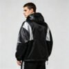 Custom Black Silver Graphic Hooded Windbreaker - Style 965AB4 - product detail view 6 Custom Black Silver Graphic Hooded Windbreaker - Style 965AB4 - product detail view 6