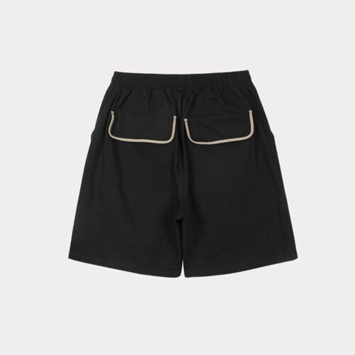 Custom Black Utility Pocket Shorts | - Style 285662 Black utility shorts with contrast trim on pockets