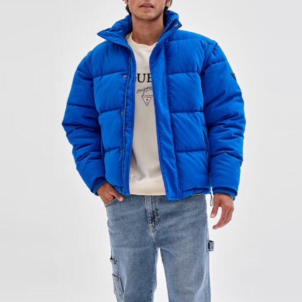 Custom Blue Quilted Puffer Jacket - Style 582D77 Custom Blue Quilted Puffer Jacket - Style 582D77
