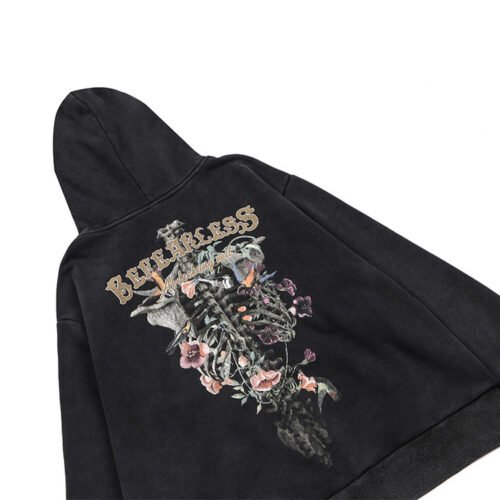 Custom Botanical Back-Graphic Pullover Hoodie - Style 40E7FD Custom Botanical Back-Graphic Pullover Hoodie - Style 40E7FD
