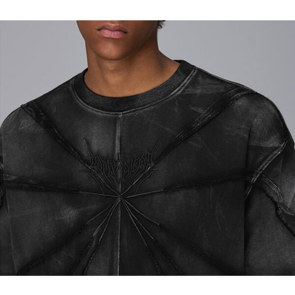 Custom Box-Fit Split Patchwork Washed T-Shirt - Style 43FD4E - product detail view 7 Custom Box-Fit Split Patchwork Washed T-Shirt - Style 43FD4E - product detail view 7