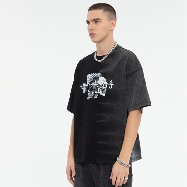 Custom Boxy Cropped Acid Wash Graphic T-Shirt - Style 4EAF5F - product detail view 7 Custom Boxy Cropped Acid Wash Graphic T-Shirt - Style 4EAF5F - product detail view 7