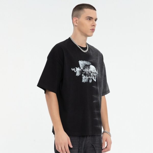 Custom Boxy Cropped Acid Wash Graphic T-Shirt - Style 4EAF5F - product detail view 8 Custom Boxy Cropped Acid Wash Graphic T-Shirt - Style 4EAF5F - product detail view 8