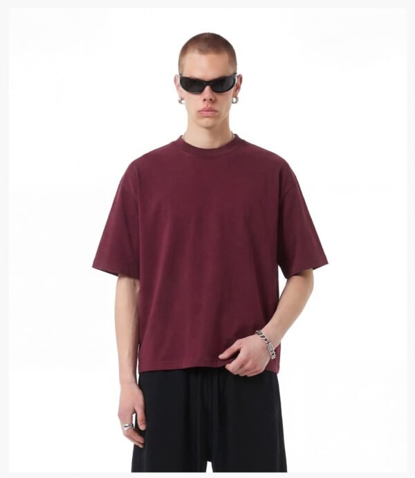 Custom Boxy Cropped Patch-Placement T-Shirt K1163 - Style C9FCDF - product detail view 11 Custom Boxy Cropped Patch-Placement T-Shirt K1163 - Style C9FCDF - product detail view 11