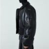 Custom Boxy Faux Leather Flight Jacket - Style A0D1F1 - product detail view 3