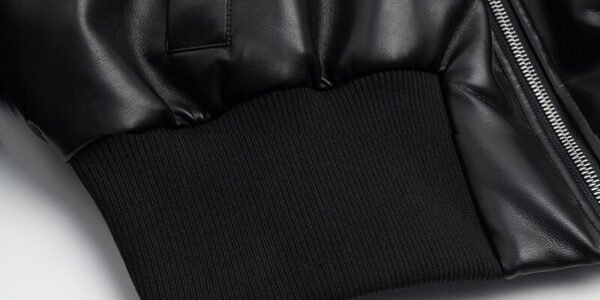 Custom Boxy Faux Leather Flight Jacket - Style A0D1F1 - product detail view 14