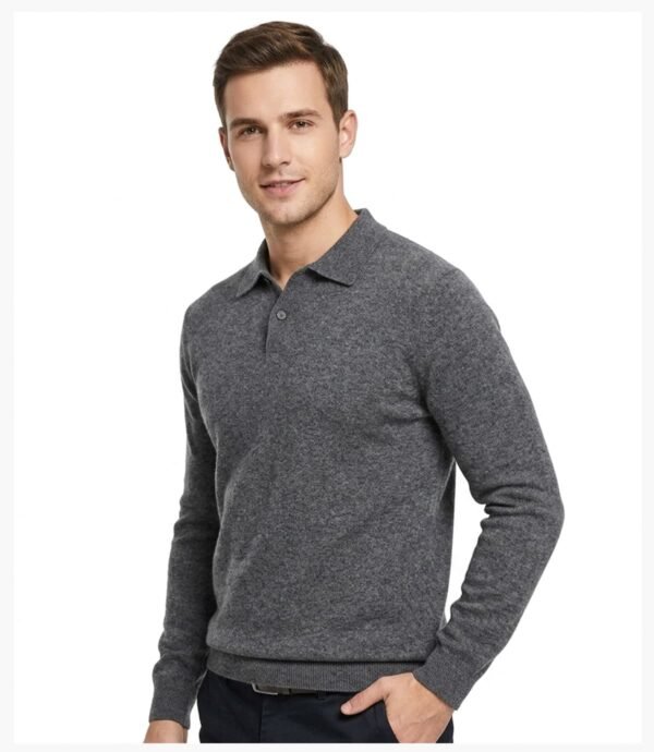 Custom Boxy Polo Collar Knit Sweater 2030 - Style 66B039 - product detail view 12