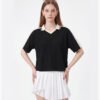 Custom Waffle Boxy Cropped Polo Shirt K1182 - Style 11D69C - product detail view 12